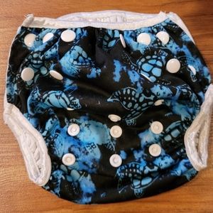 Storeofbaby 0-36 Months Reusable Swim Diaper Snaps Boy Girl Blue Turtle